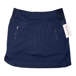 Athleta Dark Blue Navy Golf Tennis Sport Beach Mini Skirt Skort NWT Large